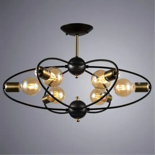 Потолочная люстра Arte Lamp Glasgow A1963PL-6BK  фото 3
